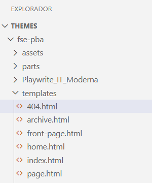 Archivo 404.html en la carpeta templates del tema WordPress