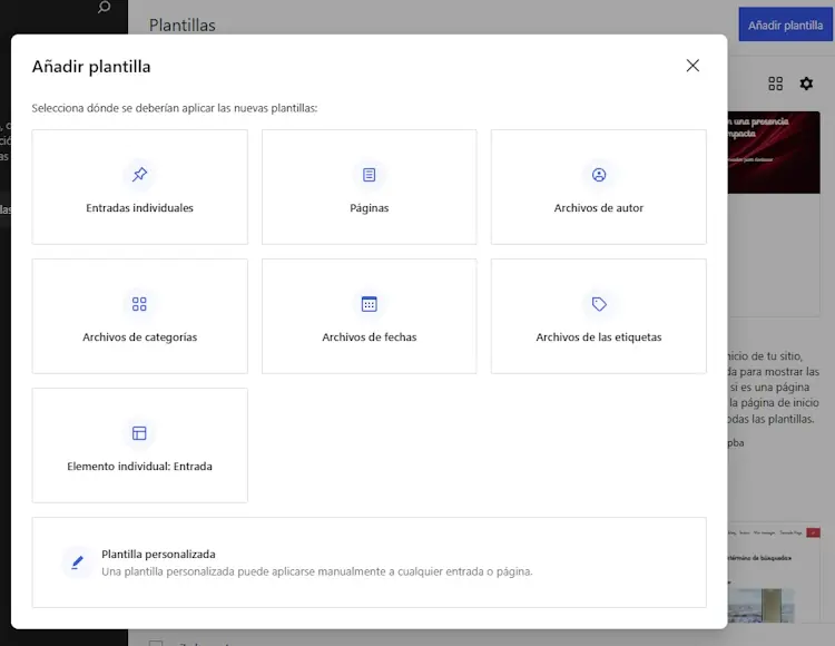 Añadir la plantilla de entradas individuales desde el Editor de WordPress